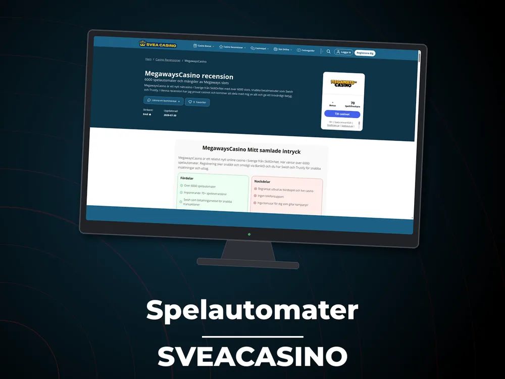 SveaCasino - Spelautomater
