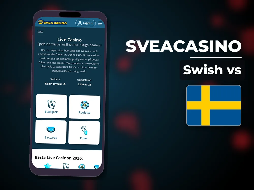 SveaCasino - Swish vs
