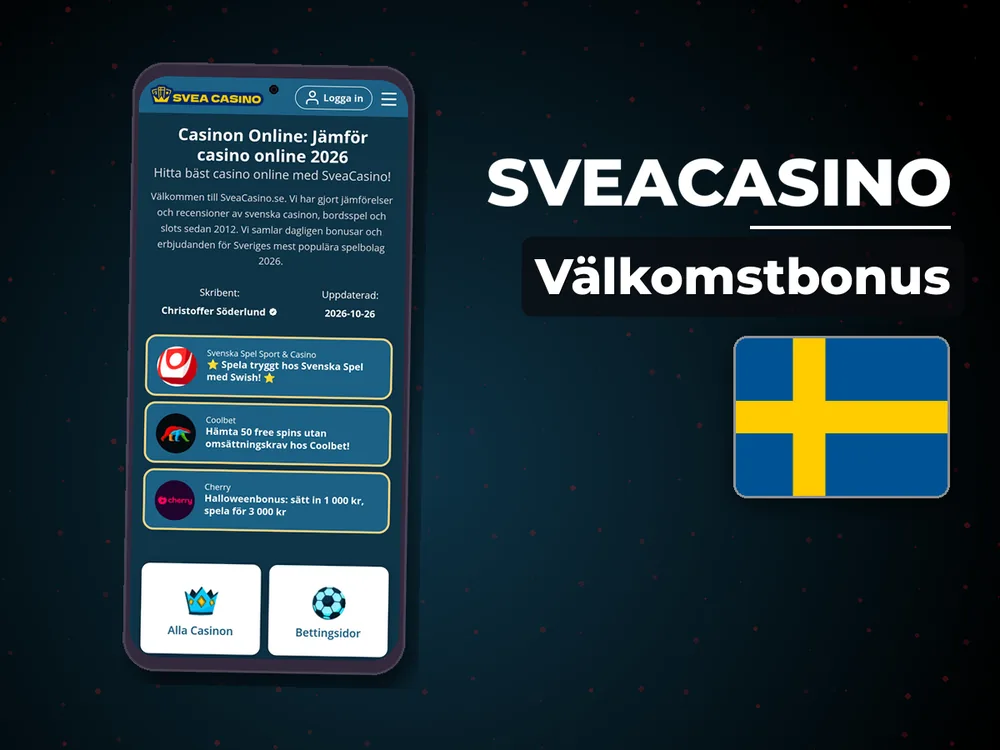 SveaCasino - Välkomstbonus