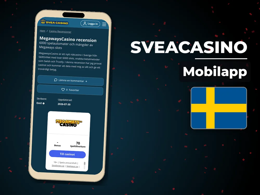 SveaCasino - Mobilapp
