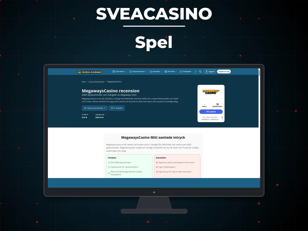 SveaCasino - Spel
