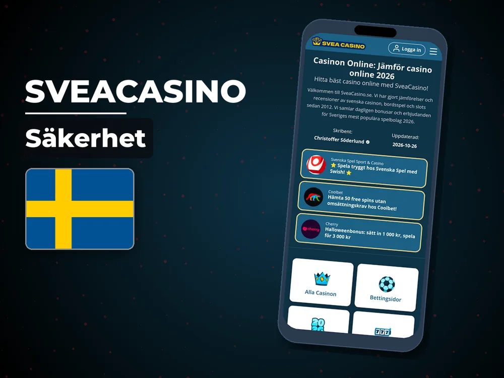 SveaCasino - Säkerhet