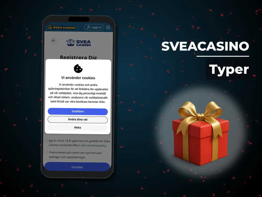 SveaCasino - Typer