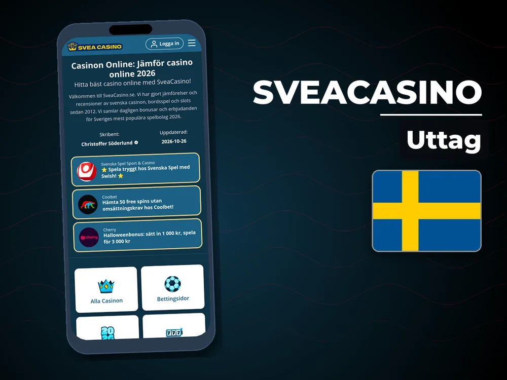 SveaCasino - Uttag