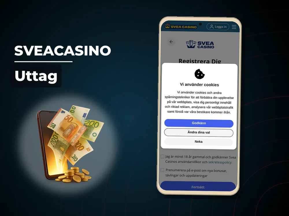 SveaCasino - Uttag