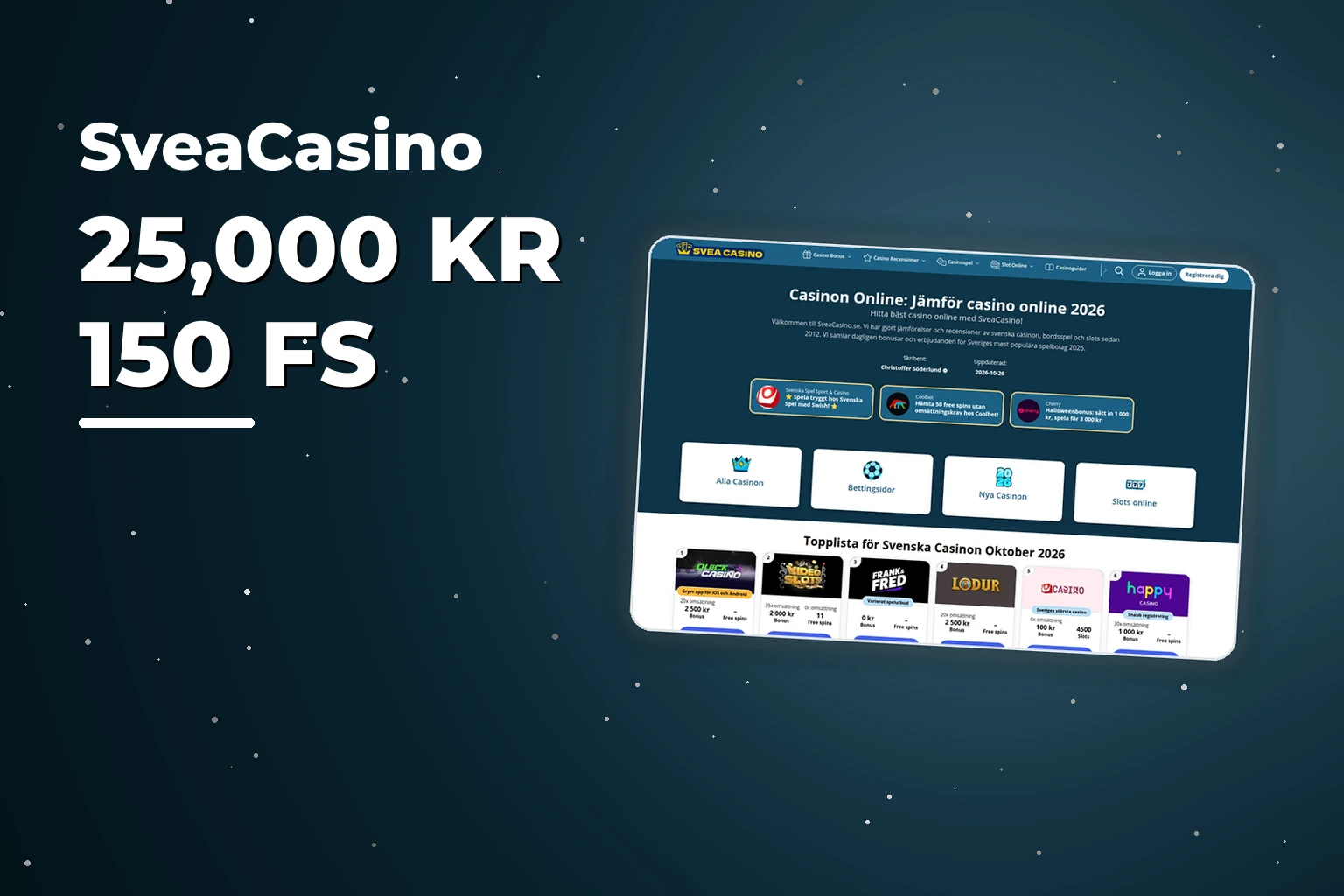 SveaCasino Online Casino i Sverige med Slots Live och Jackpot