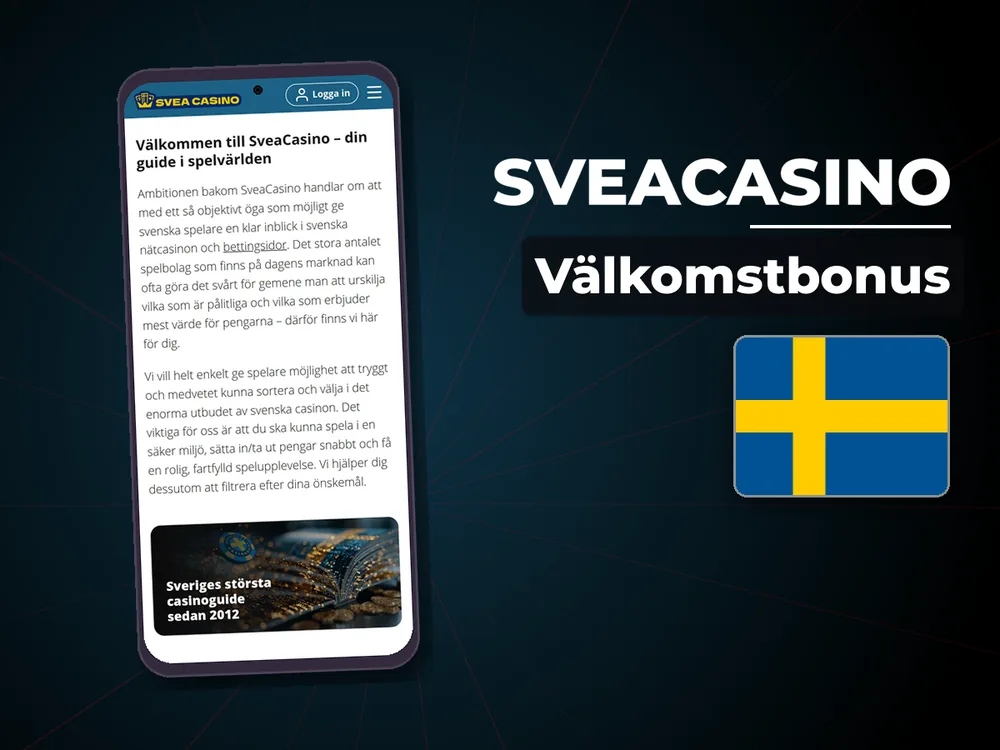 SveaCasino - Välkomstbonus